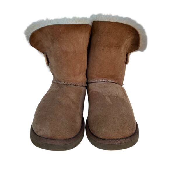 UGG Australia Bailey Button II Shearling Boots Size 9 Chestnut Brown - Picture 7 of 16